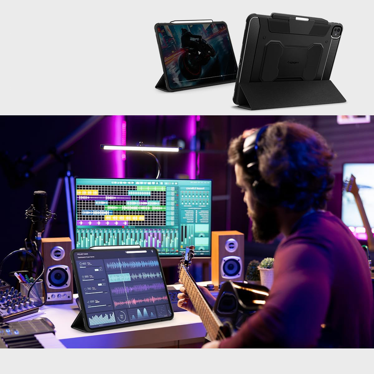 Etui Spigen Rugged Armor Pro do iPad Pro 13" 7 gen. 2024, czarne